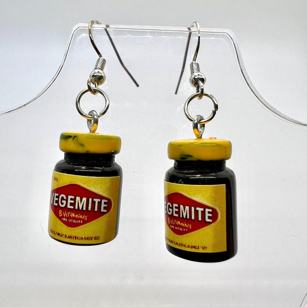 Vegemite Earrings - Aussie Accessories - Food Earrings - Novelty Earrings